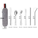 7Pcs Camping Silverware Cutlery Set