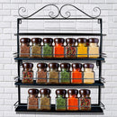 4-Tier Mounted Iron Wire Herb Spice Rack