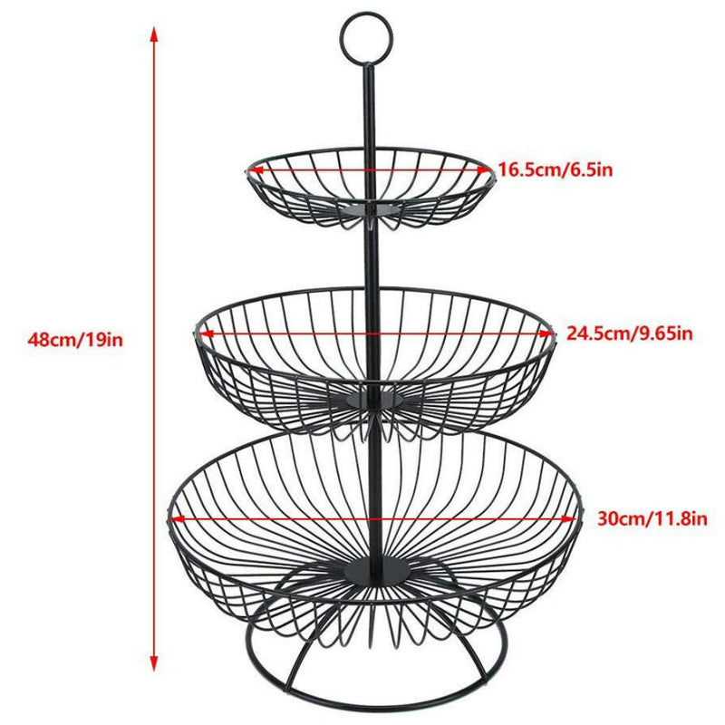 3-Tier Countertop Fruit Basket