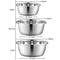 3Pcs Strainer Colander Mixing Bowl Set