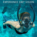 Double Tube Full Face 180?? Panoramic Snorkel Mask