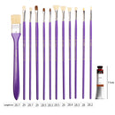 12 Pcs Art Brush & 24 Colors Oil Paint Set