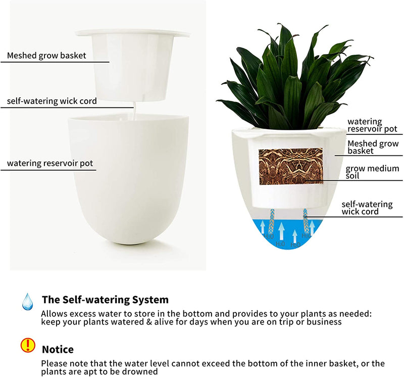 Wall Corner Self Watering Flowerpot Planter- 2 pcs