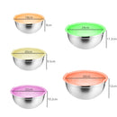 Stainless Steel Mixing Bowl Set of 5 With Lids