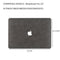 PU Leather Case Hard Shell for Macbook Pro 13inch