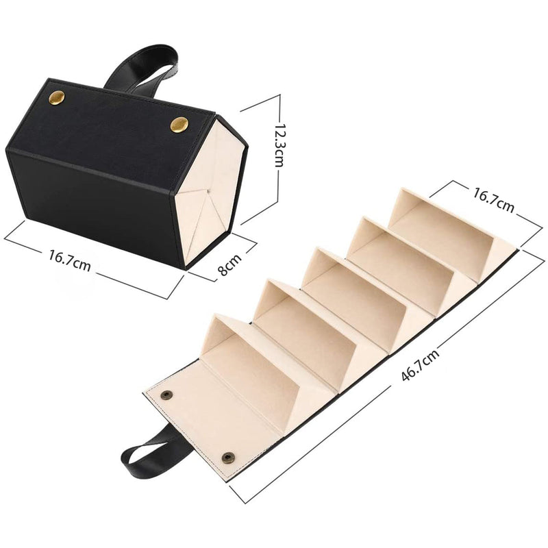 5 Slot PU Leather Sunglass Organizer