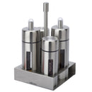 Acrylic Stainless Steel Cruet Condiment Server Set