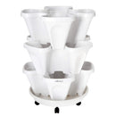 3 Tier Stackable Flower Pot Garden Planter Set