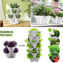 3 Tier Stackable Flower Pot Garden Planter Set