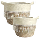 Woven Decorative Flower Plant Basket Set - 2 Piece