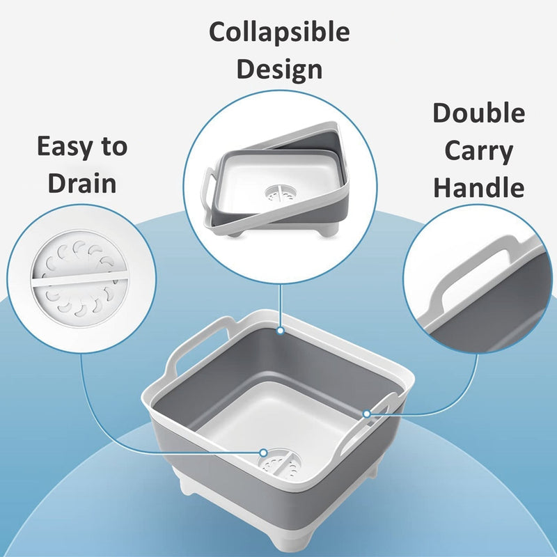 Collapsible Sink Basin With Drain Plug