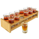 12pcs Shot Glass with Bamboo Holder Set