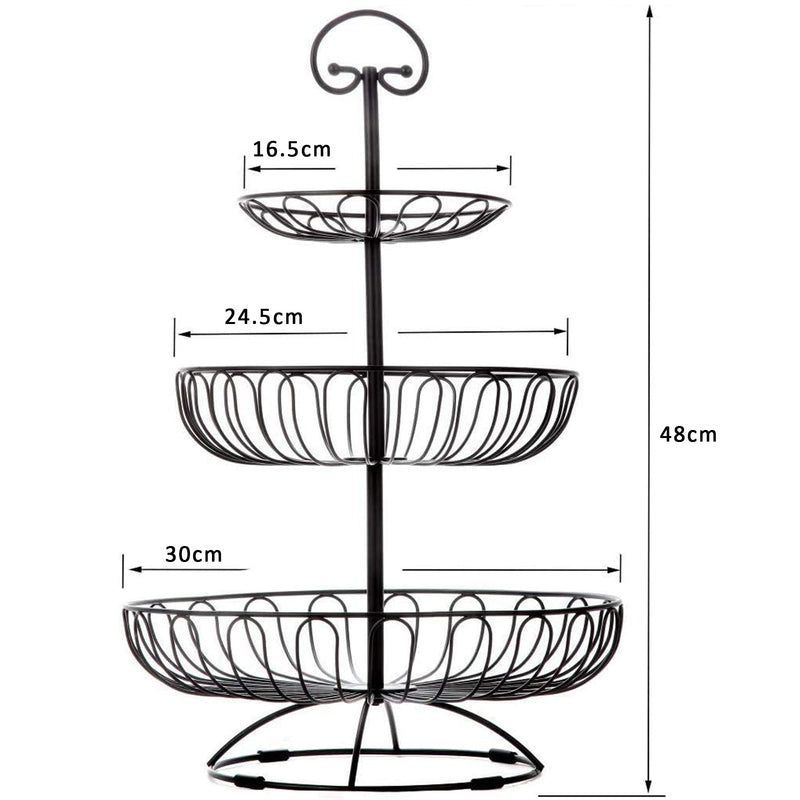 3 Tier Iron Countertop Fruit Basket