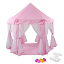 Kids Playing Castle Tent Playhouse with LED Light String