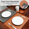 PU Leather Dual Tone 6 Placemats & 6 Coasters Set