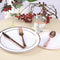 72Pcs Disposable Plastic Party Plates Dinnerware Set-Rose Gold