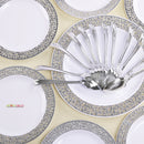 72Pcs Disposable Plastic Party Plates Dinnerware Set - Silver