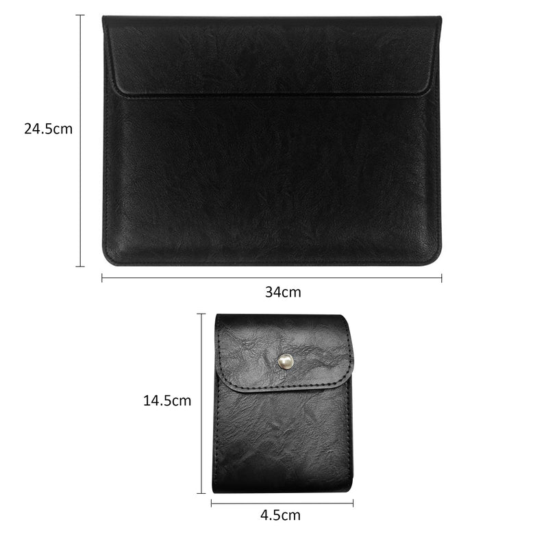 13Inch PU Leather Laptop Sleeve with Stand Set