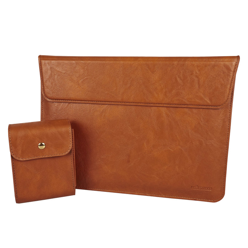 13Inch PU Leather Laptop Sleeve with Stand Set