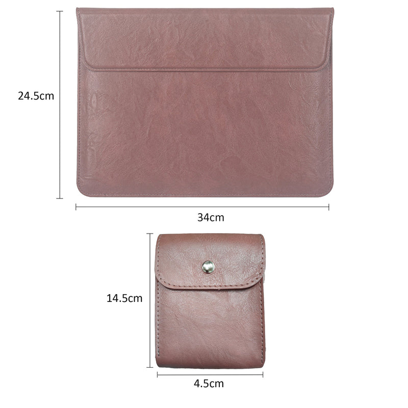 13Inch PU Leather Laptop Sleeve with Stand Set