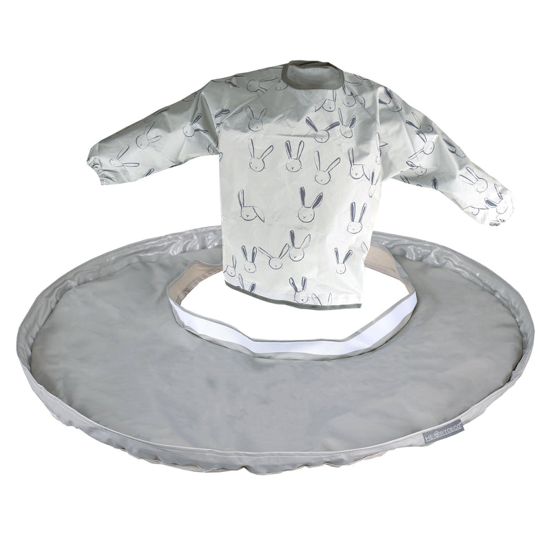 Coverall Baby Bib & Highchair Tray Mat Set