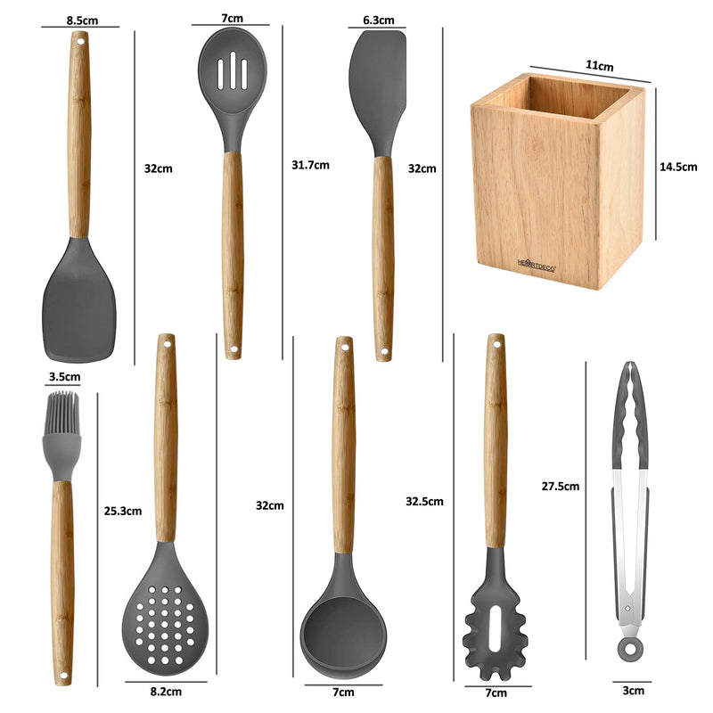 9pcs Cooking Utensils With Storage Container