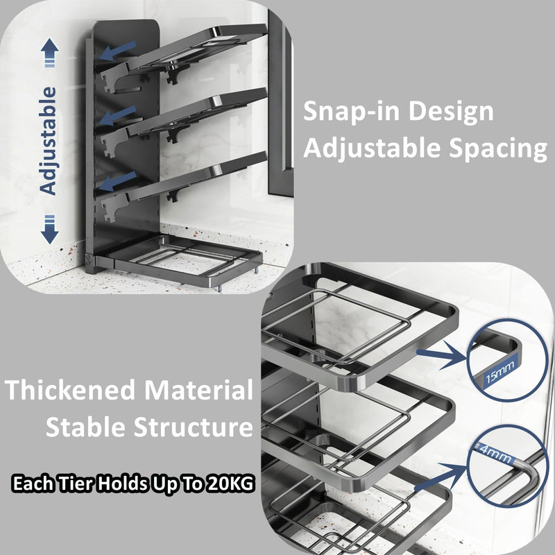 Adjustable Metal Pot Pan Organizer Rack