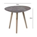 Wooden Round Side End Table