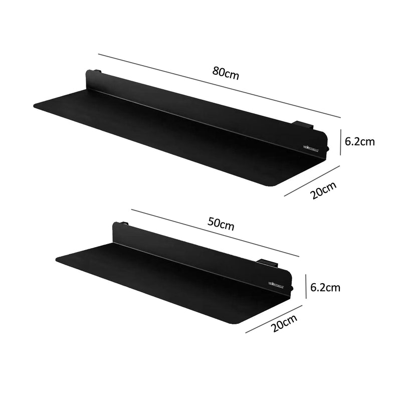 2PCs DIY Metal Floating Shelf with Built-in LED Light