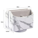 PU Leather Rotating Remote Holder Desk Organizer