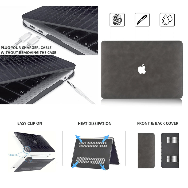 PU Leather Case Hard Shell for 2022 MacBook Air 13.6 inch