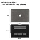 PU Leather Case Hard Shell for 2022 MacBook Air 13.6 inch