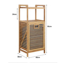 Bamboo Laundry Hamper Basket With Shelf