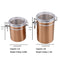 2PCs Stainless Steel Airtight Food Canister Coffee Jars