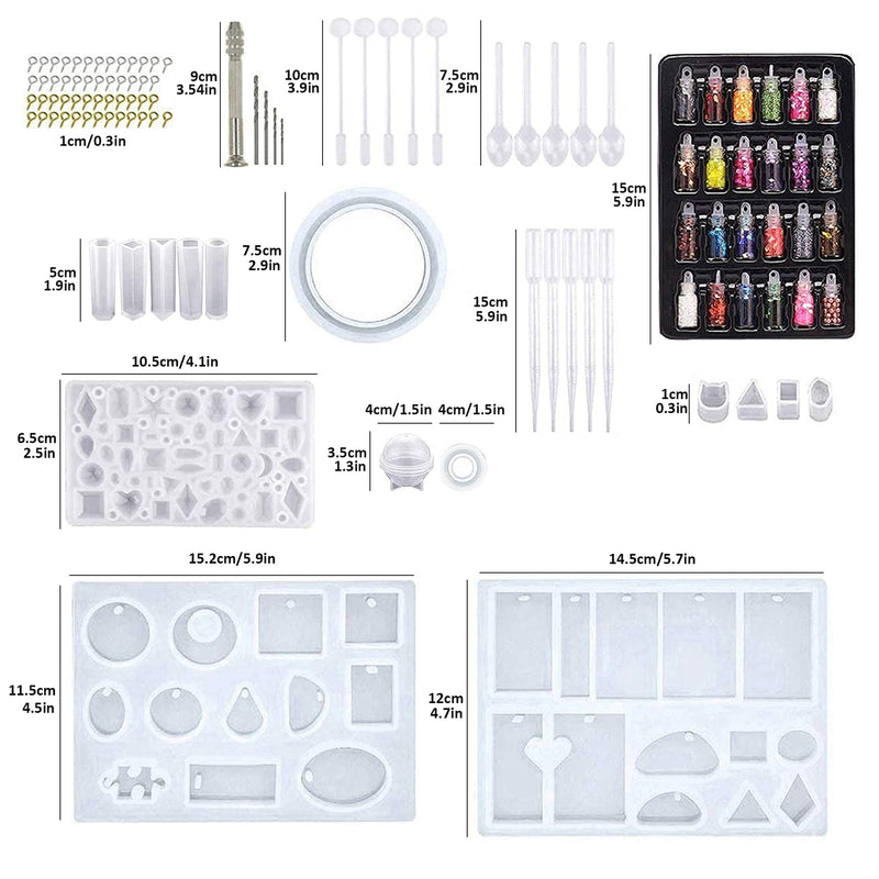 DIY Resin Craft Jewelry Making Silicone Molds Kit