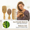 Bamboo Detangling Hair Brush Comb 6Pcs Set