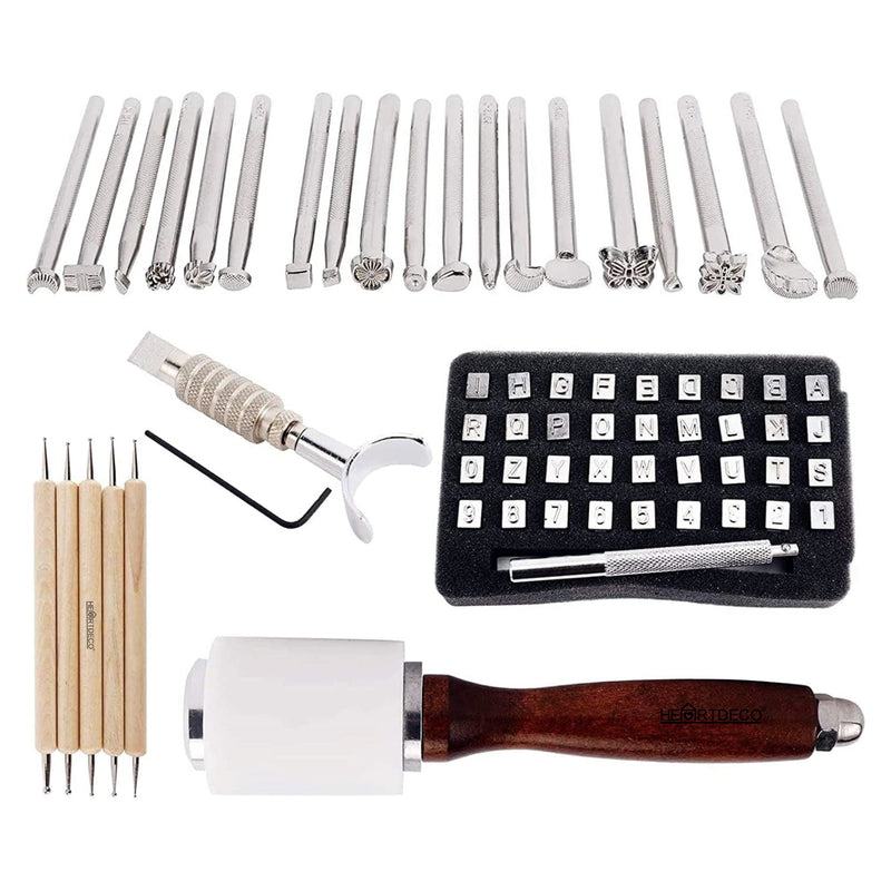 65Pcs DIY Leather Stamping Craft Saddle Making Tool Kit