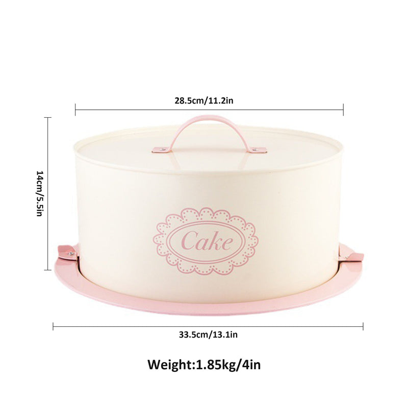 8 Inch Metal Cake Carrier Tin Storage Container