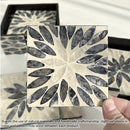 Mother of Pearl Coasters Set of 6 With Holder