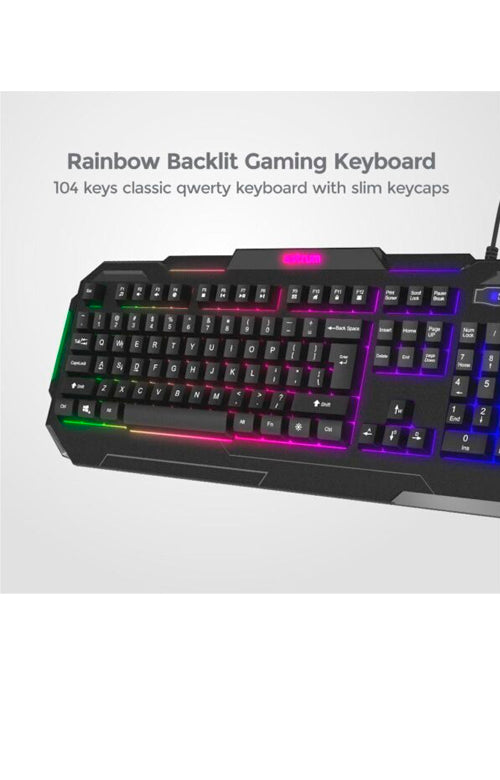 KG200 Slim Backlit Wired Gaming Keyboard