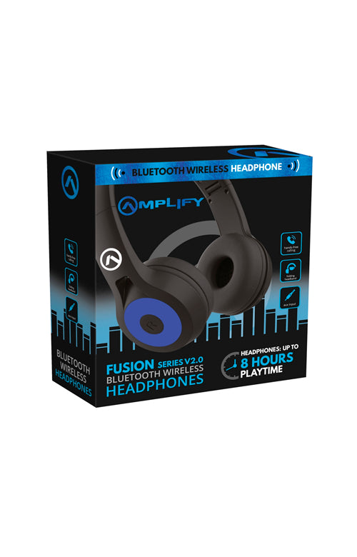 Amplify Fusion Series V2.0 Bluetooth Headphones - black/blue