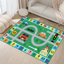 Rectangular Crystal Velvet Carpet for Kids/Dynamic