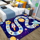 Rectangular Crystal Velvet Carpet for Kids/Dynamic