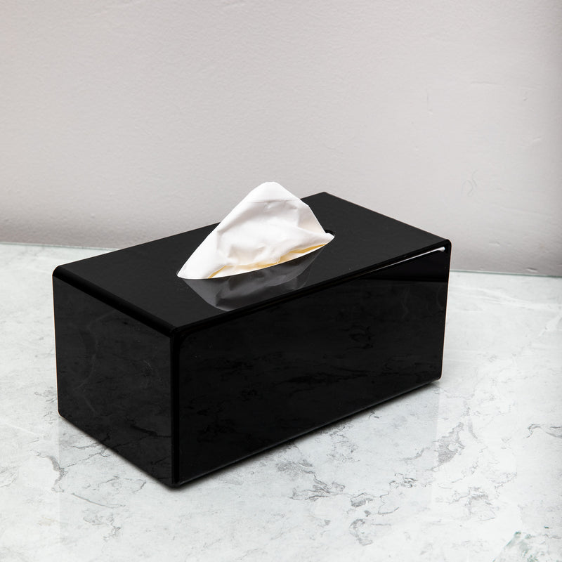 Luxury Acrylic Tissue Box (Black)