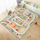 Rectangular Crystal Velvet Carpet for Kids/Dynamic