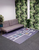 Rectangular Crystal Velvet Carpet for Kids/Dynamic