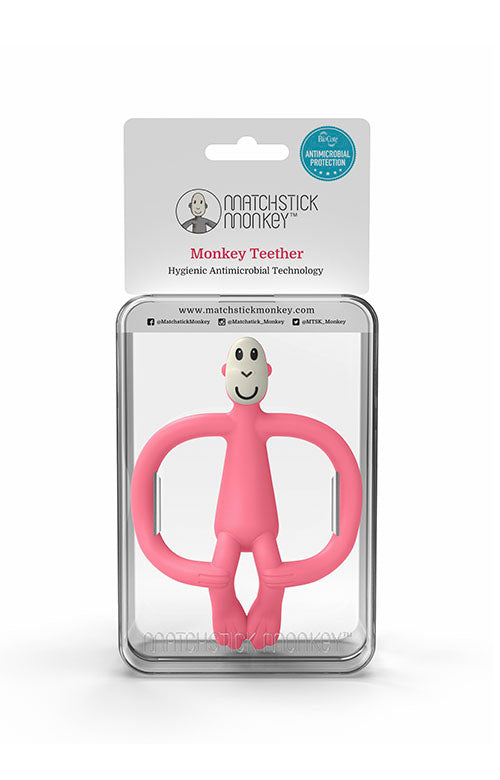 No Tail Monkey Teether - Pink