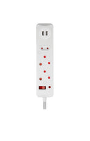 SWITCHED 4 Way Surge Protected Multiplug 0.5M