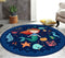 Round Crystal Velvet Carpet for Kids/Mermaid