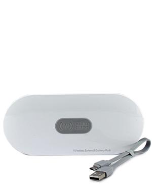 10000mAh Power Bank with Wireless Battery Pack - White